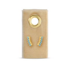 Delicate Dots & CZ Studs On Velvet Tag