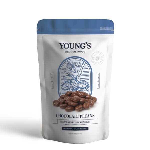 Young’s Double Dipped Chocolate Pecans Pouches -10oz