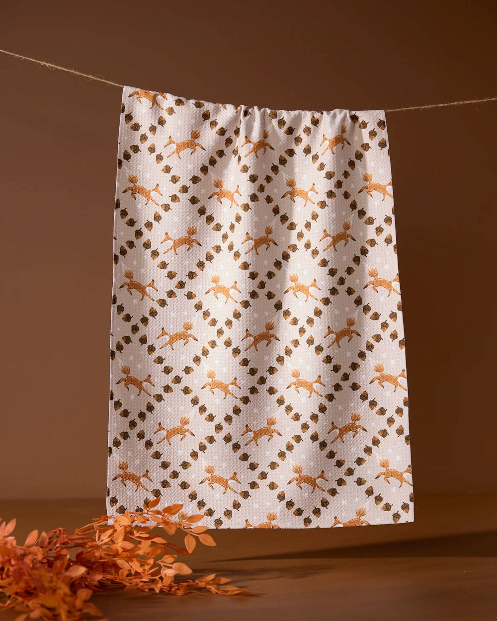 Geometry - Foxes and Twinkles Tea Towel