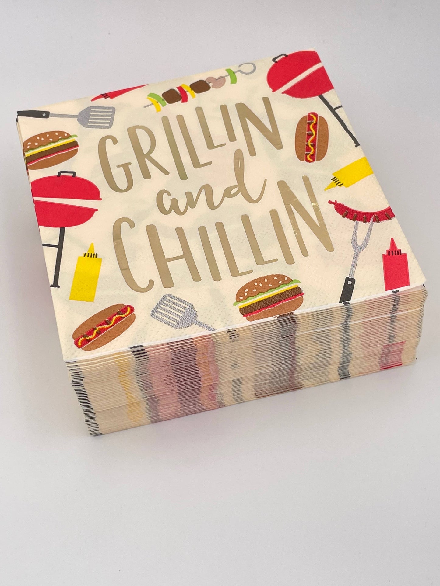 Grillin and Chillin Funny Cocktail Napkins