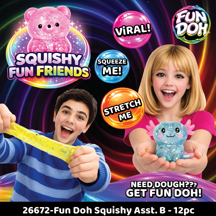 Fun Doh Squish & Squeeze Gummy Fidget Toy
