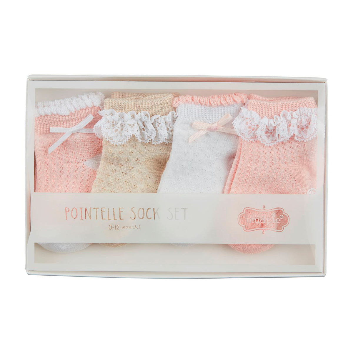 Pink Pointelle Baby Sock Set
