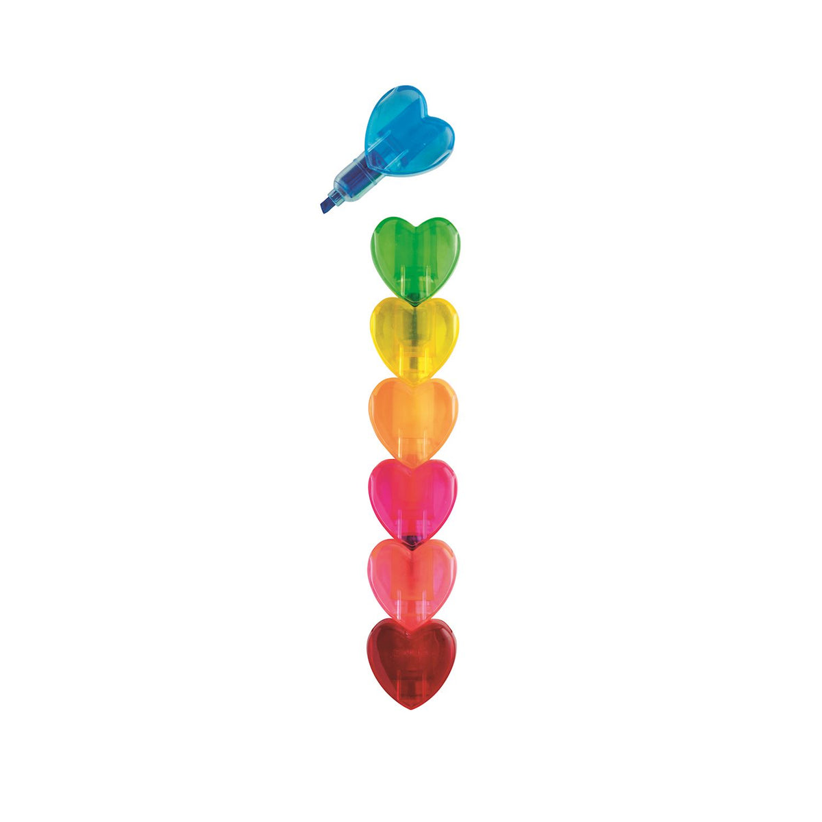 Clear Heart Stacking Marker Set