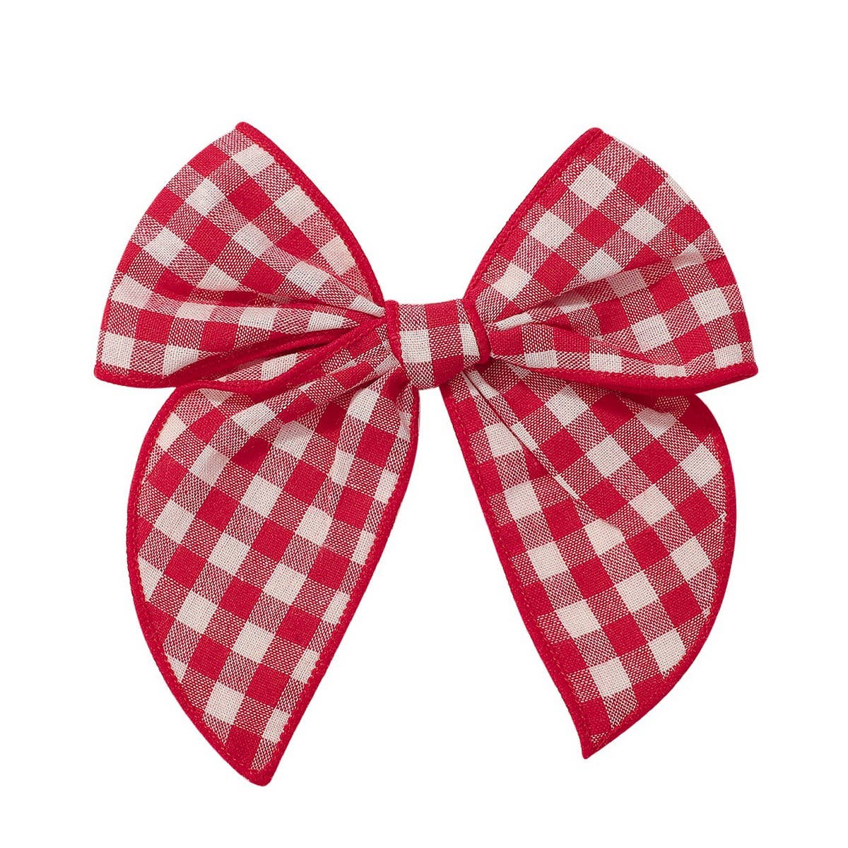 Vintage Plaid Bow Tail Hair Clip for Kids_CWAHA6677