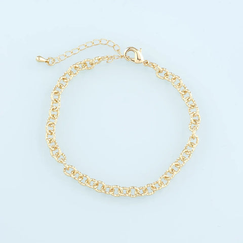 18K Gold Filled Oval Bracelet