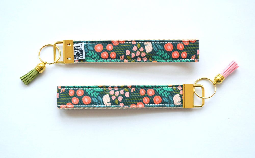 Key Fob Wristlet - Flower Garden 
