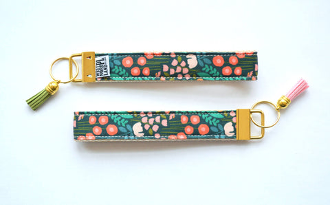 Key Fob Wristlet - Flower Garden 