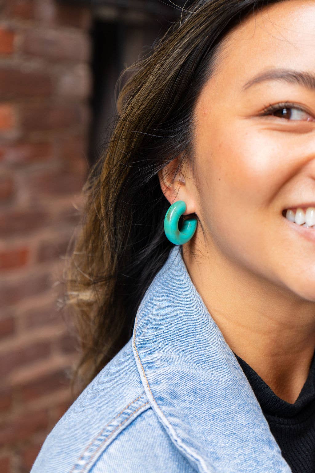 Turquoise Chloe Hoops