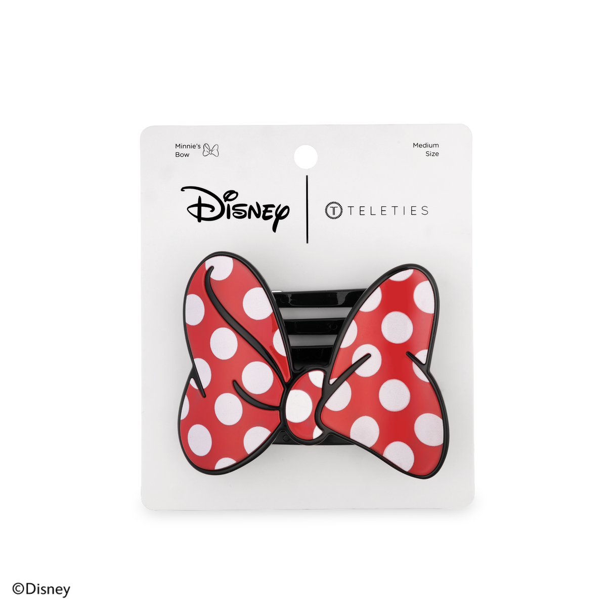 TELETIES - Disney: Minnie's Bow | Medium |  Flat Hair Clip