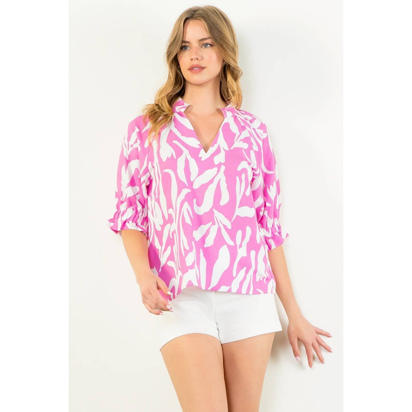 V-Neck Abstract Top