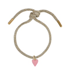 HART - Gold Lurex Bracelet with Pink Mini Heart