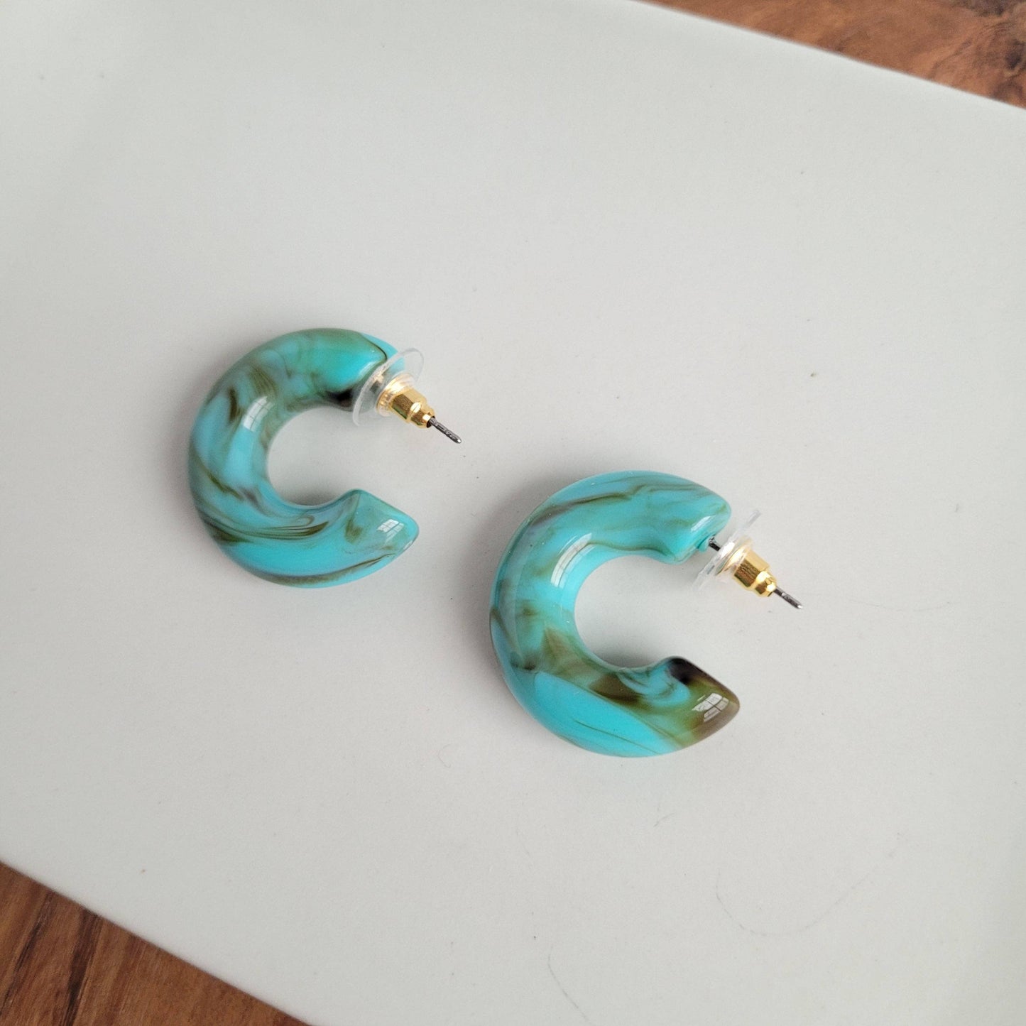 Turquoise Chloe Hoops