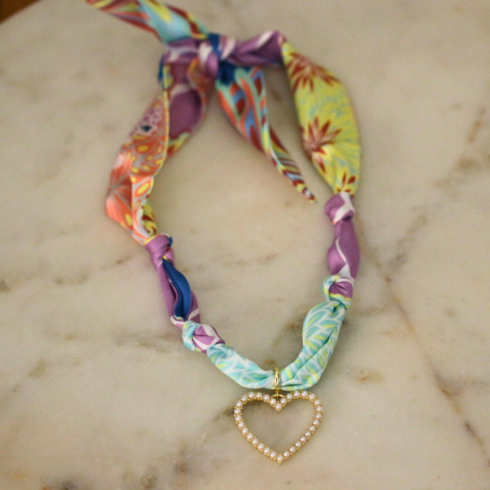 Scarf Necklace ~ Sunset Garden