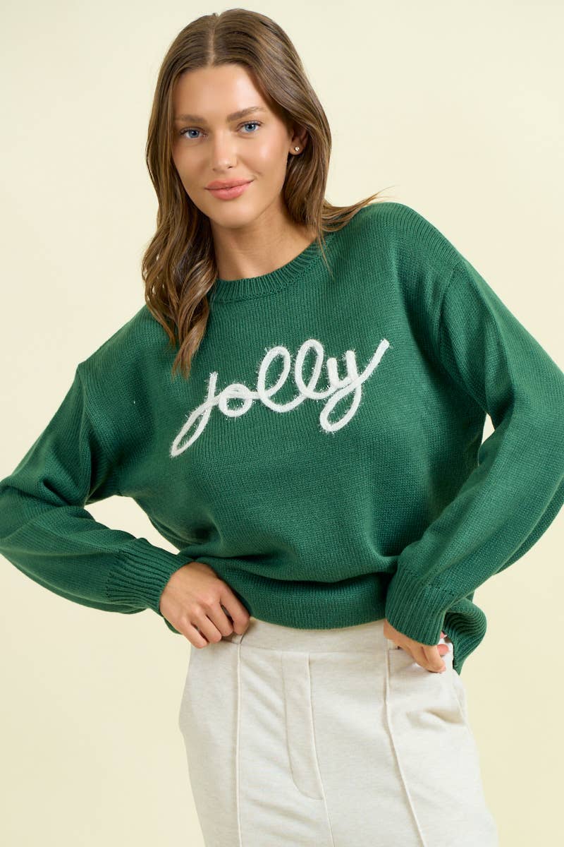 Jolly Metallic Embroidered Sweater