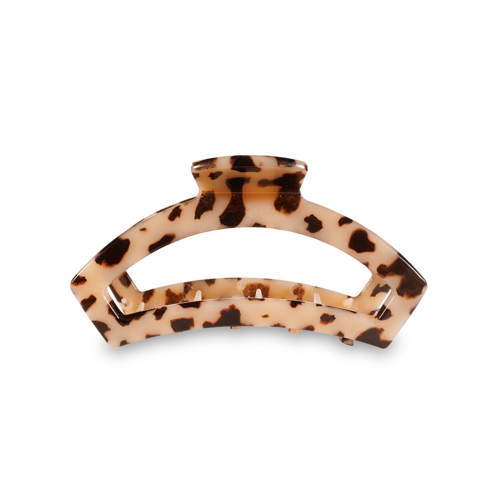 TELETIES - Open Hair Clip | Large | Blonde Tortoise