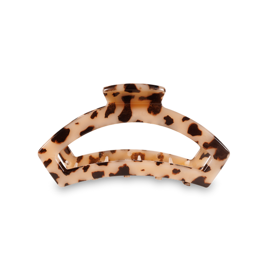 TELETIES - Open Hair Clip | Large | Blonde Tortoise