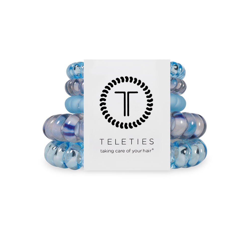 TELETIES - Spiral Hair Coils | Mix Pack | Blue Lagoon