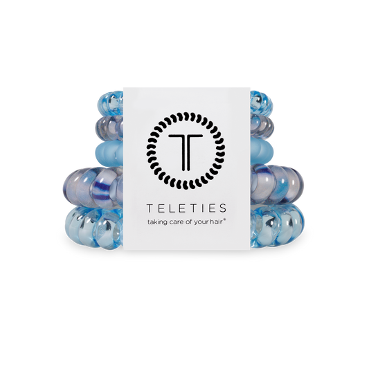 TELETIES - Spiral Hair Coils | Mix Pack | Blue Lagoon