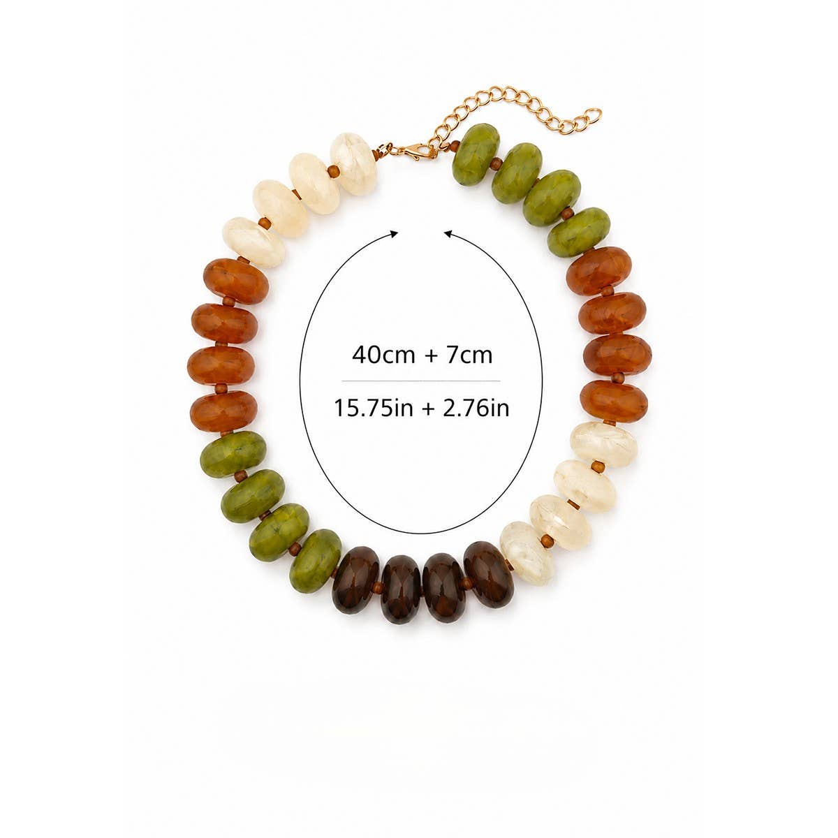 Color Block Chunky Bead Necklace