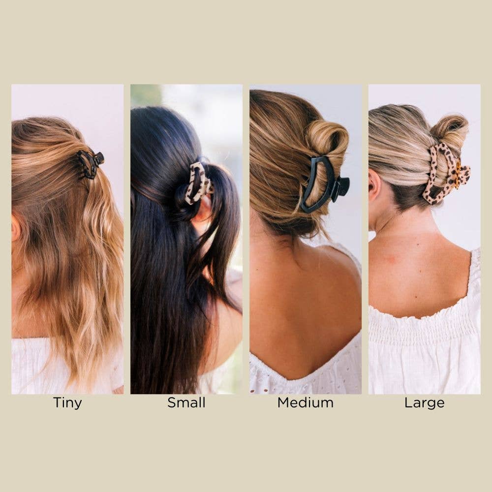TELETIES - Open Hair Clip | Large |  Tortoise