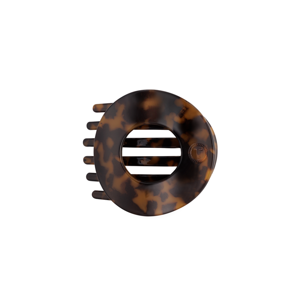 TELETIES - Tortoise | Medium | Flat Circle Hair Clip