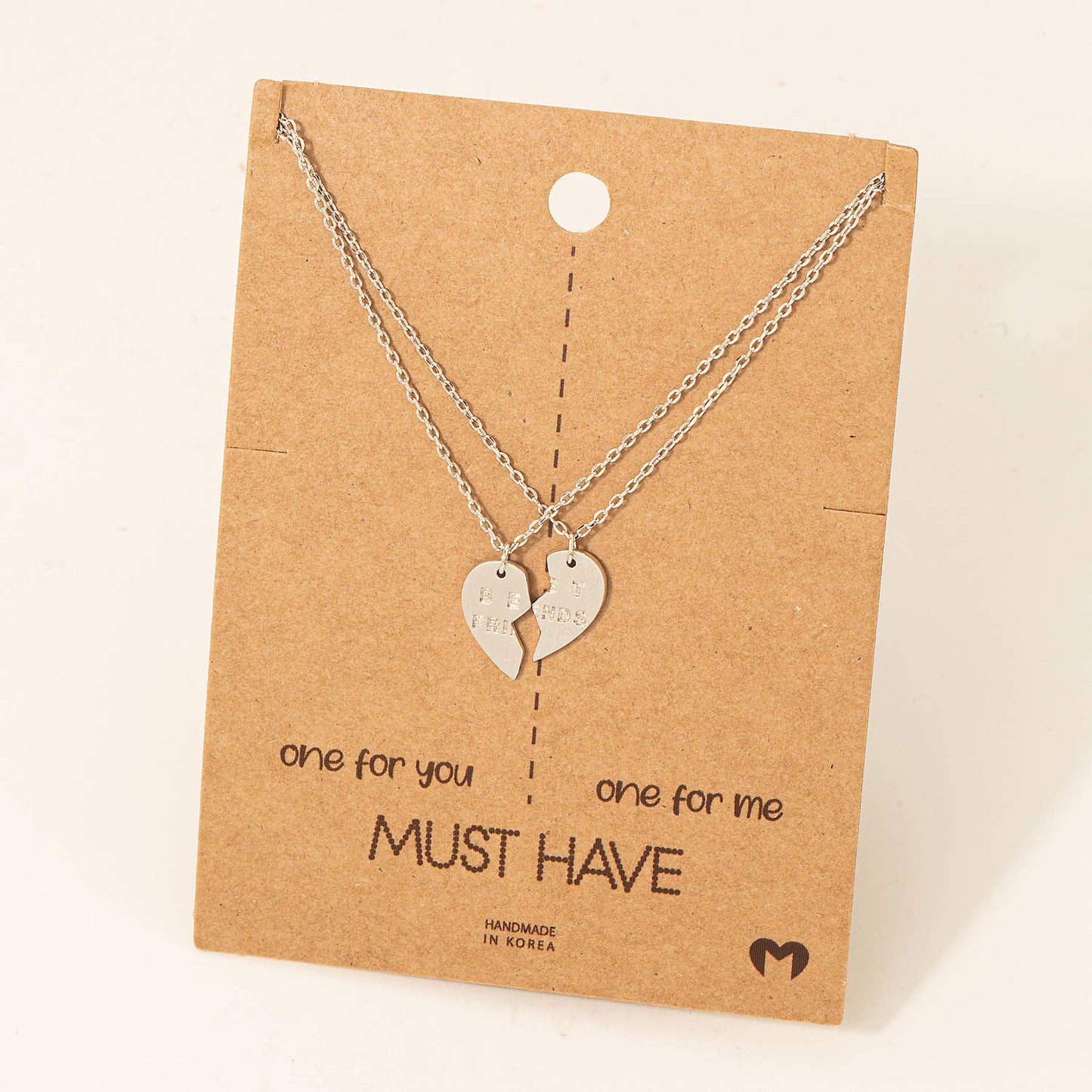 Heart Best Friend Charm Necklace
