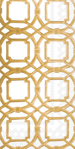 Paper Guest Towels 16 count Courtyard Gold