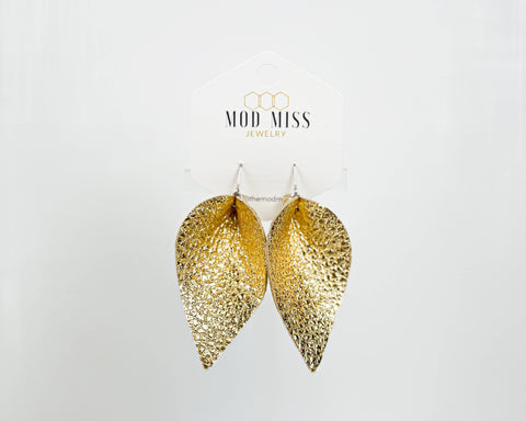 Leather Petal Earring 