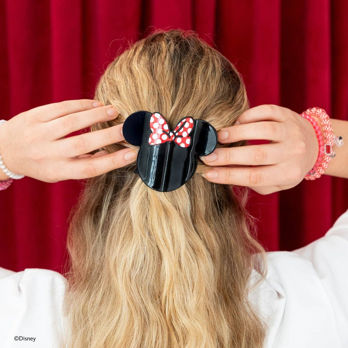 TELETIES - Disney: Minnie Mouse Shaped | Small |  Flat Hair Clip