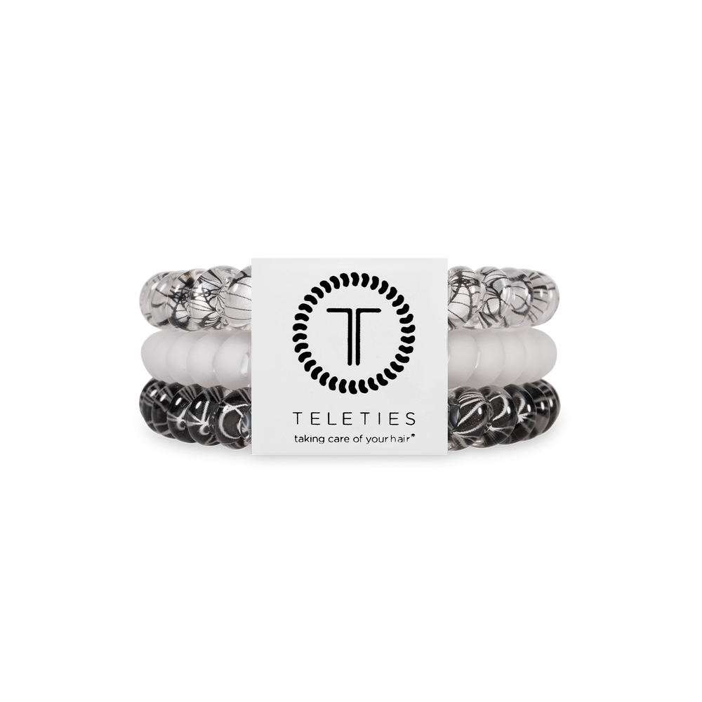TELETIES - Spiral Hair Coils | Small | Webbed Hair Ties
