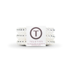 TELETIES - Spiral Hair Coils | Small | Crystal Clear Hair Ties