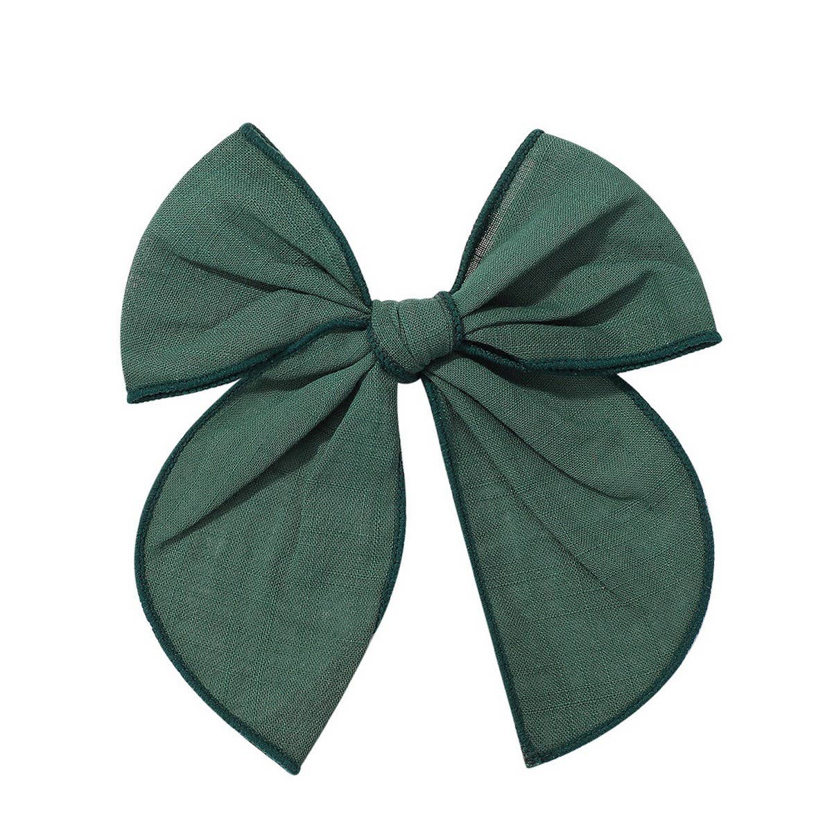Vintage Plaid Bow Tail Hair Clip for Kids_CWAHA6677