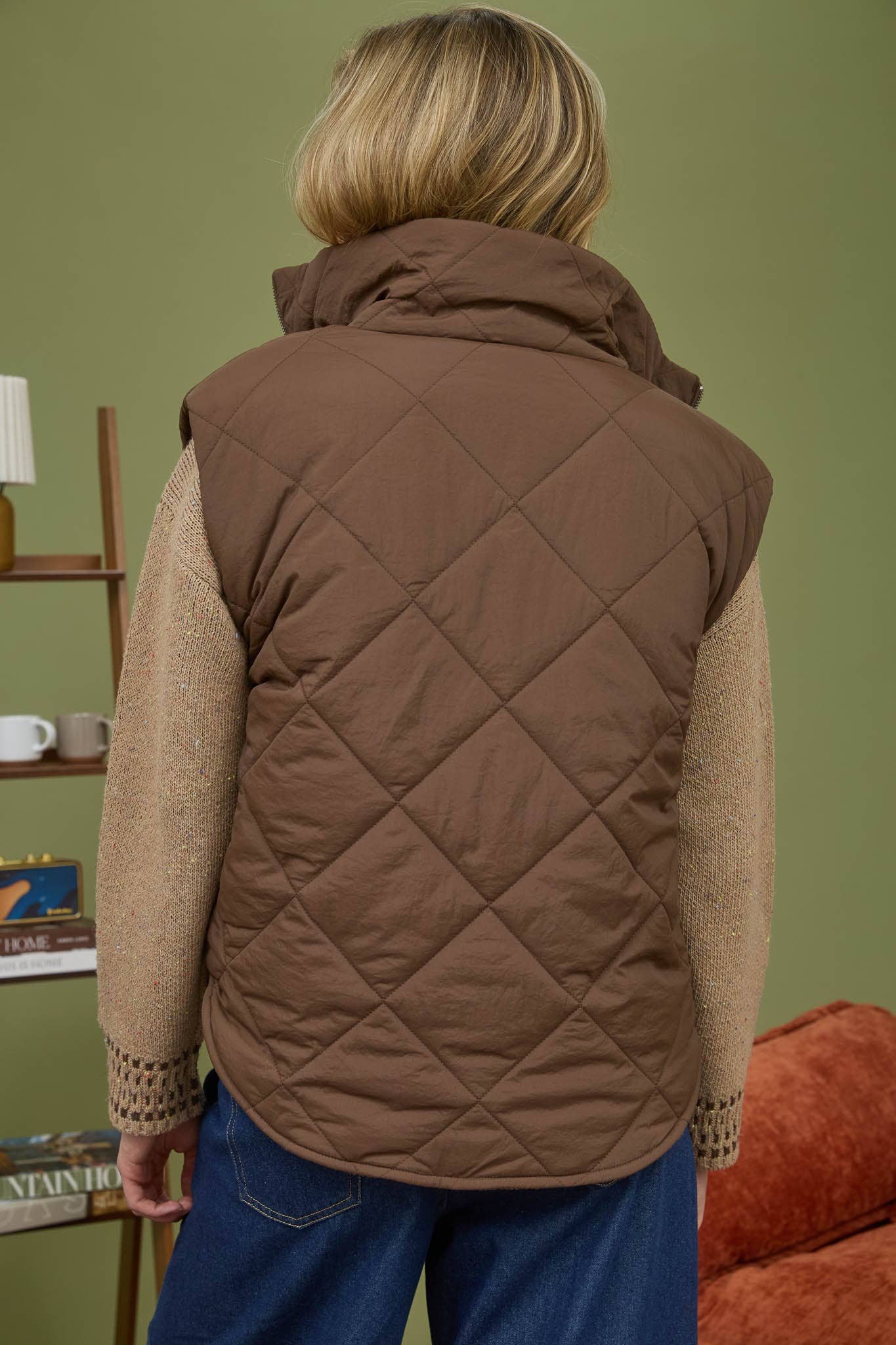 Quilted Zip Up Fleece Vest