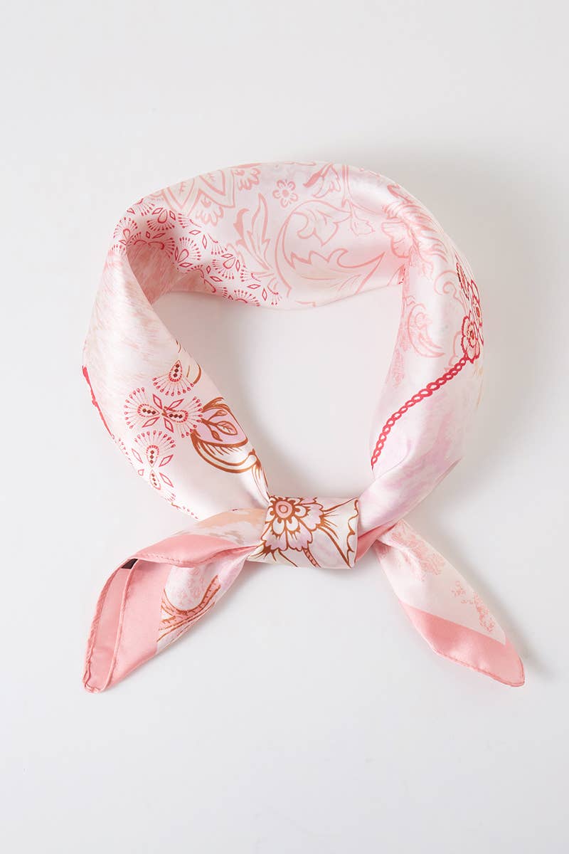 Abstract Floral Print Bandana