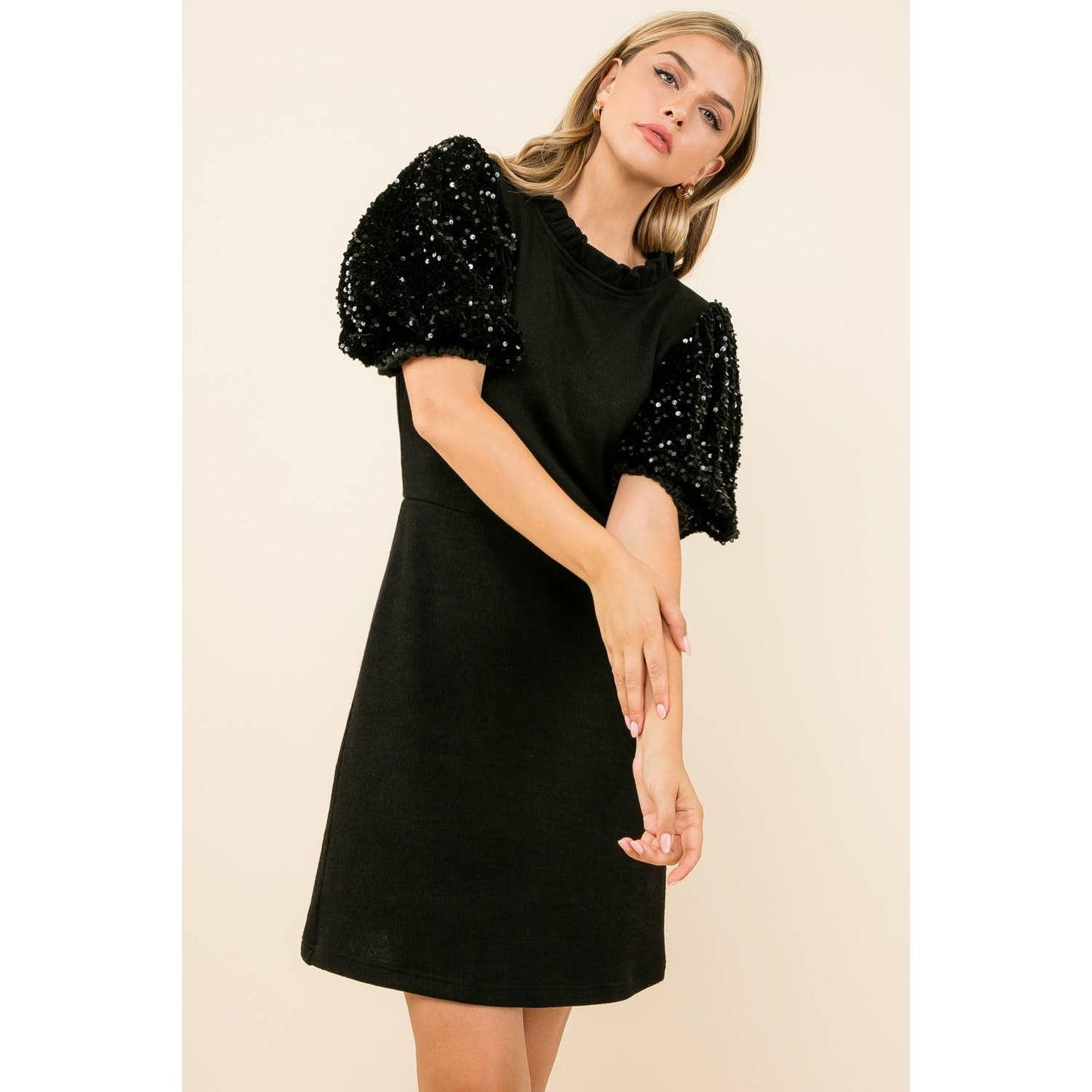Marlynd Sequin Rib Knit Dress