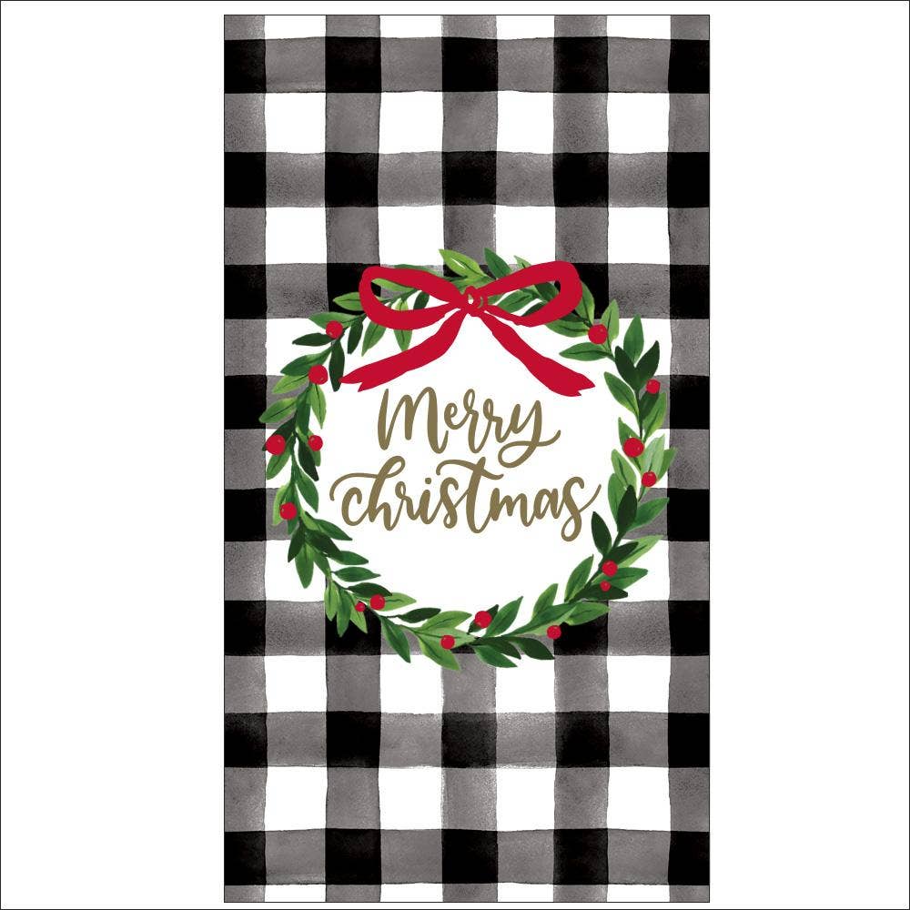 Check Wreath Merry Christmas