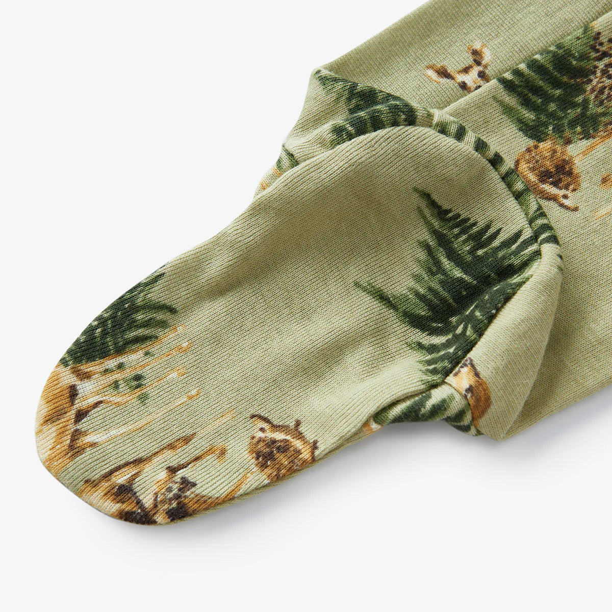 Forest Party Organic Cotton Zipper Footed Romper