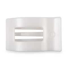 TELETIES - Flat Rectangle Hair Clip | Large | Coconut White