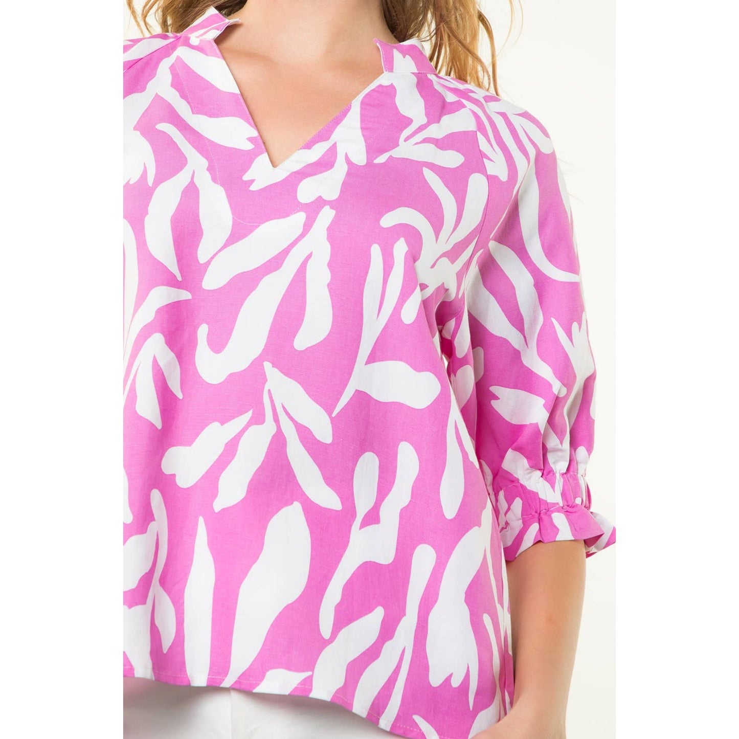 V-Neck Abstract Top