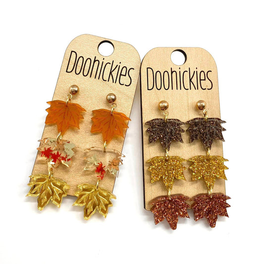 Fall Leaf Dangles - Fall Acrylic Earrings