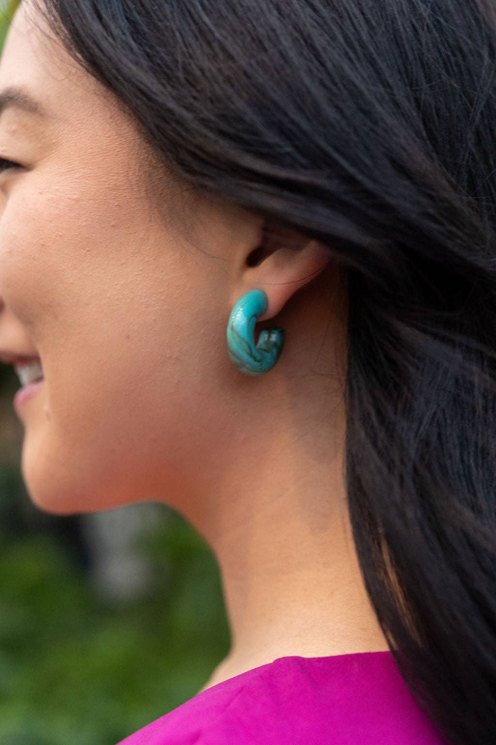 Turquoise Chloe Hoops