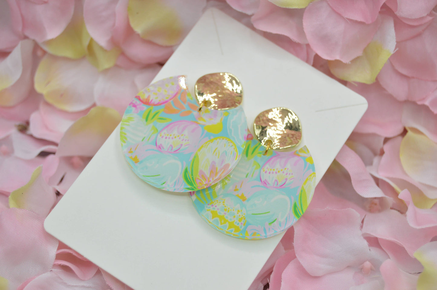 Preppy Easter Floral Earrings