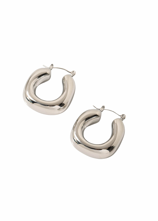 Hjane Jewels - Blair Hoops Silver Hypoallergenic Water Resistant