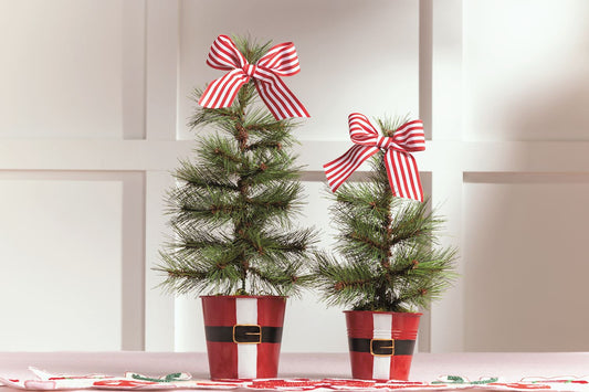 Santa Pot Faux Frasier Fur Tree