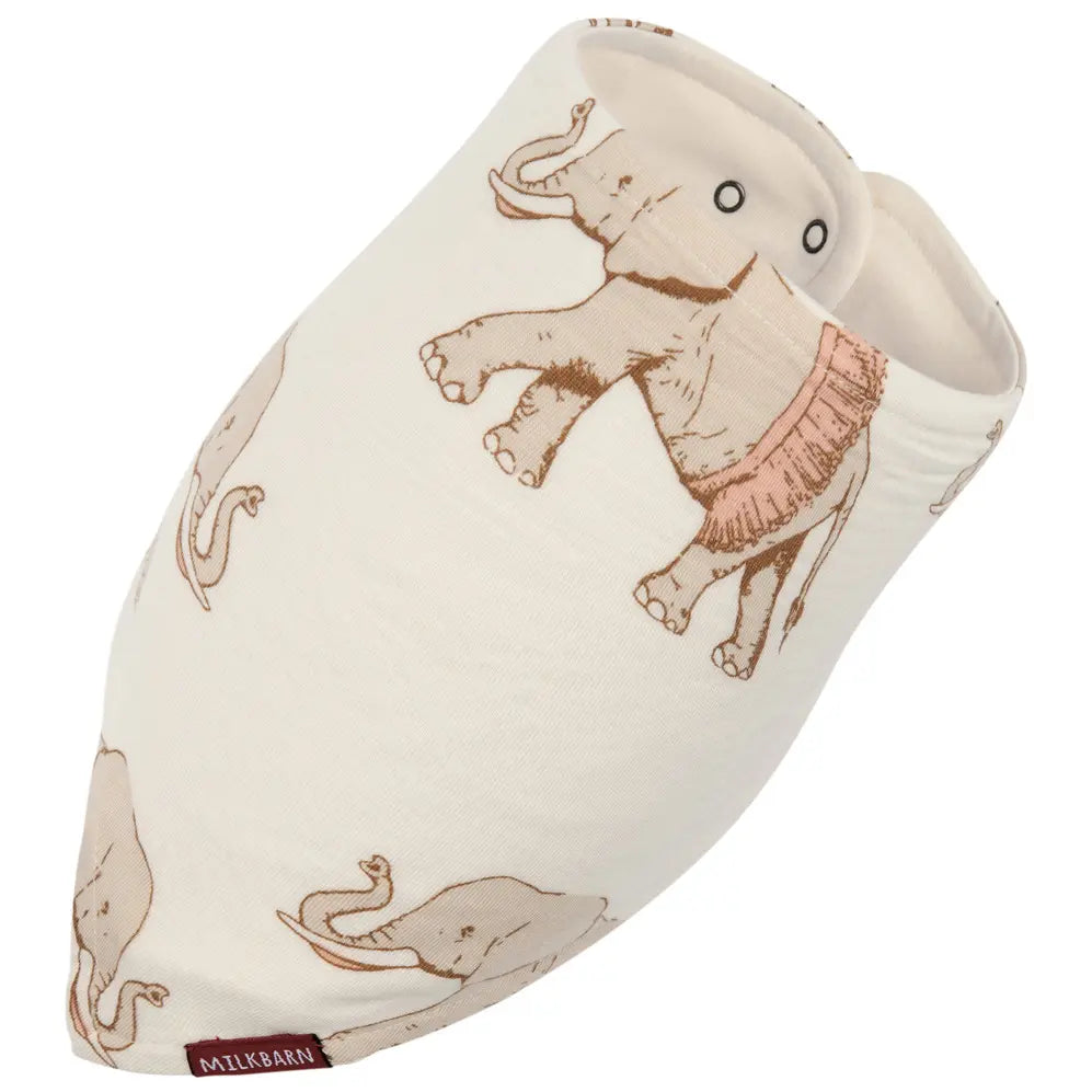 Tutu Elephant Bamboo Three-Layer Kerchief Bib