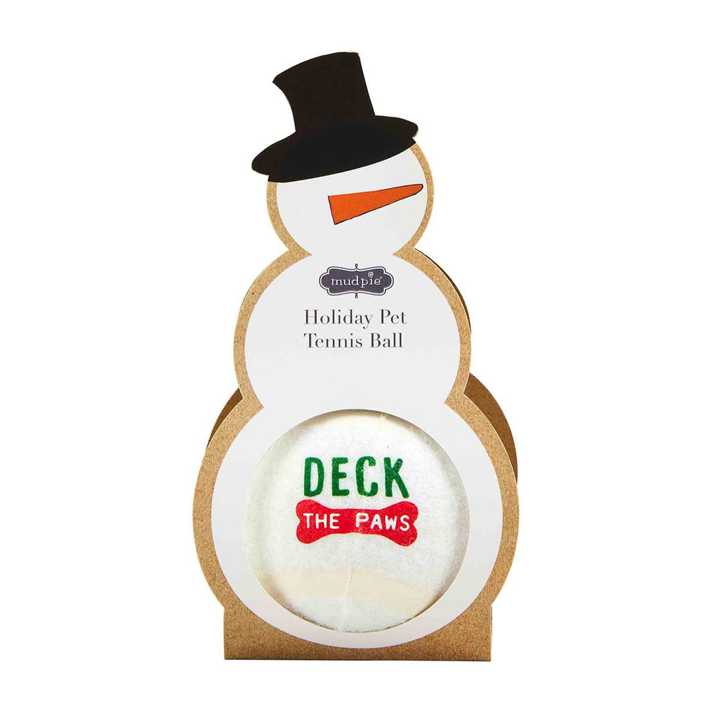 Christmas Tennis Ball Dog Toy