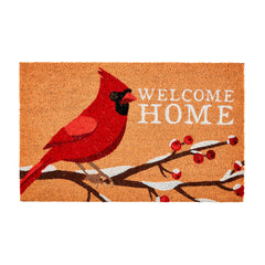 Welcome Home Cardinal Doormat
