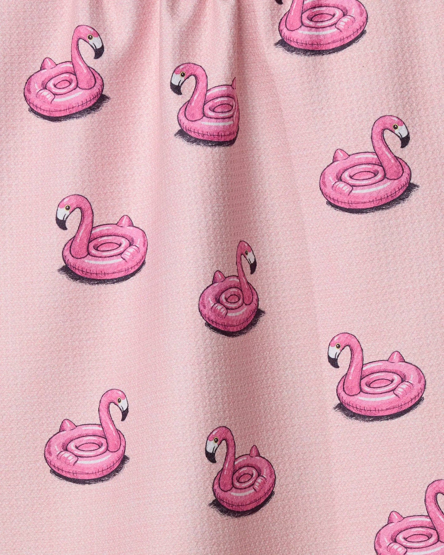 Geometry - Flamingo Floatie Tea Towel
