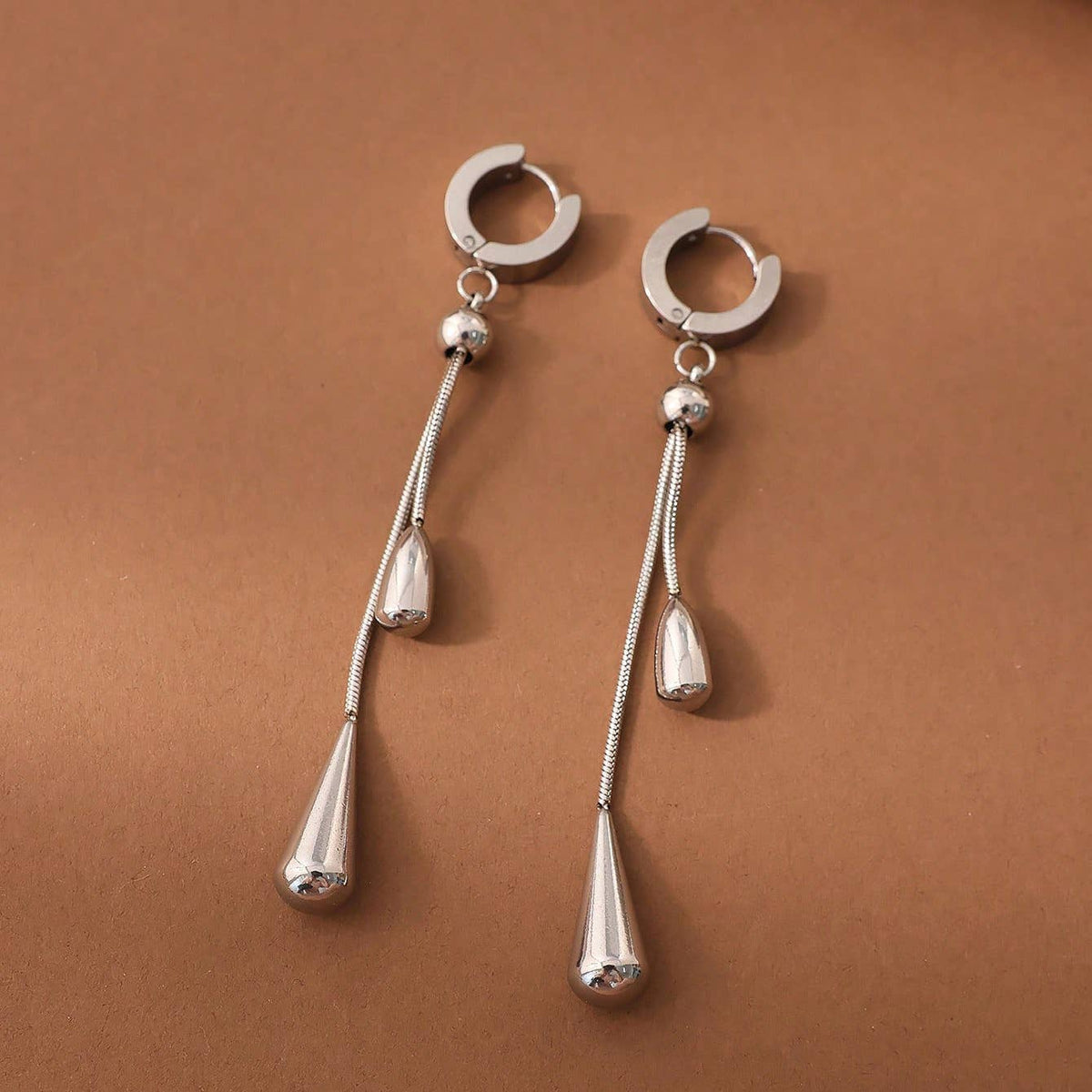 Minimalist Teardrop Pendant Titanium Steel Necklace