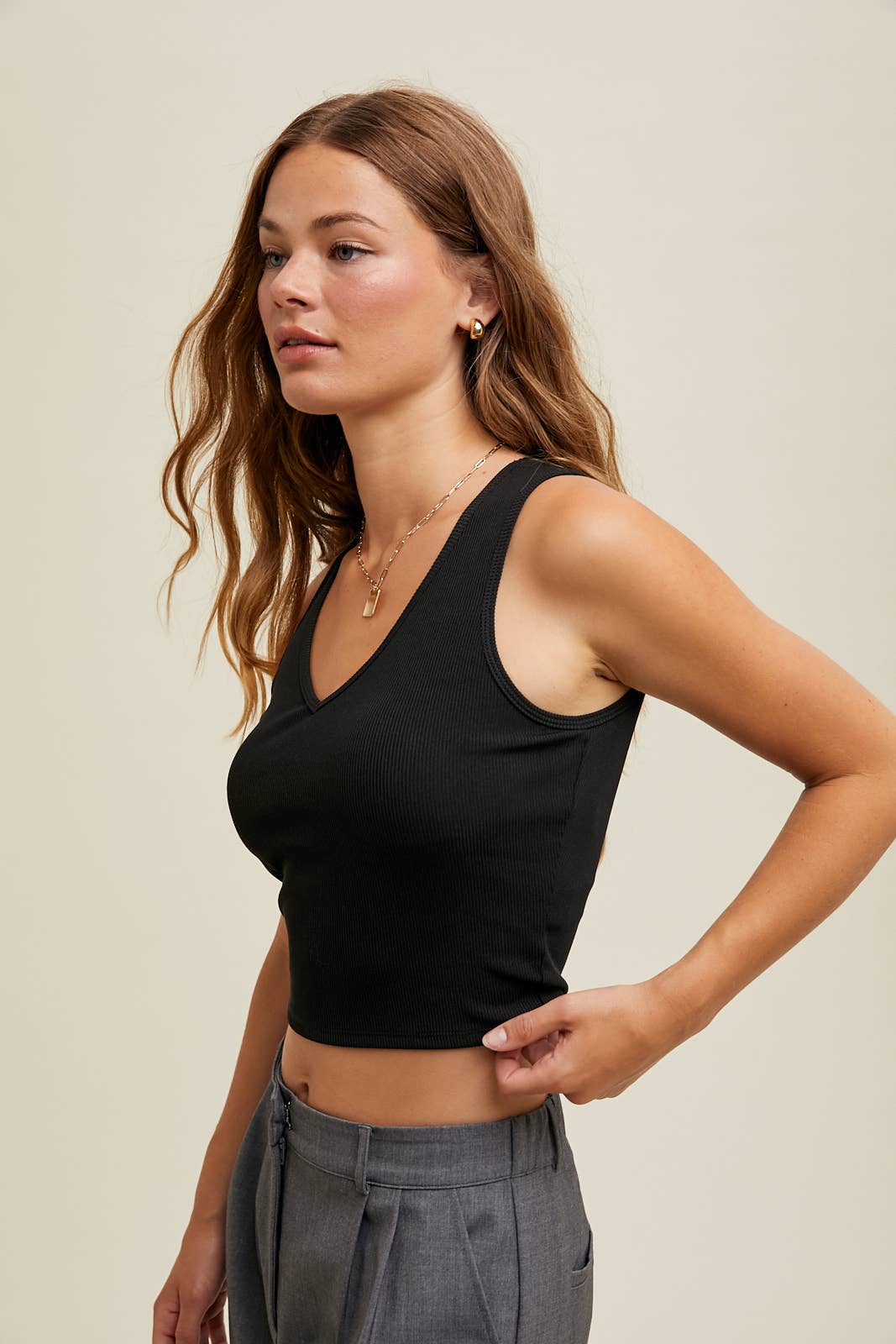Padded Ribbed Bra Tank Top